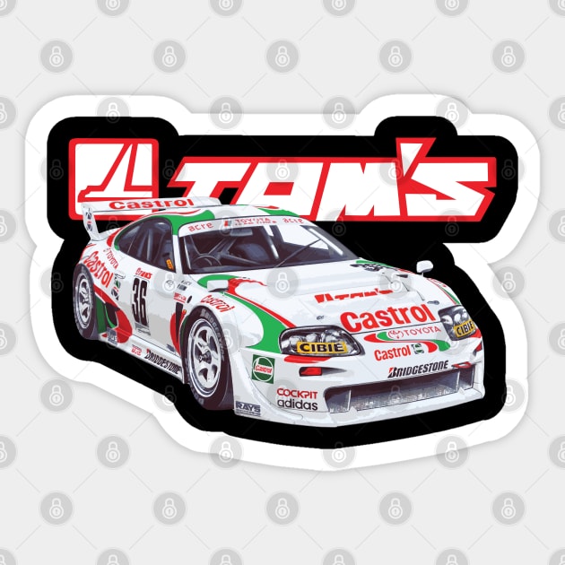 Castrol TOM’s Supra supra mk4 2JZ-GTE jgtc GT500 gran turismo Sticker by cowtown_cowboy